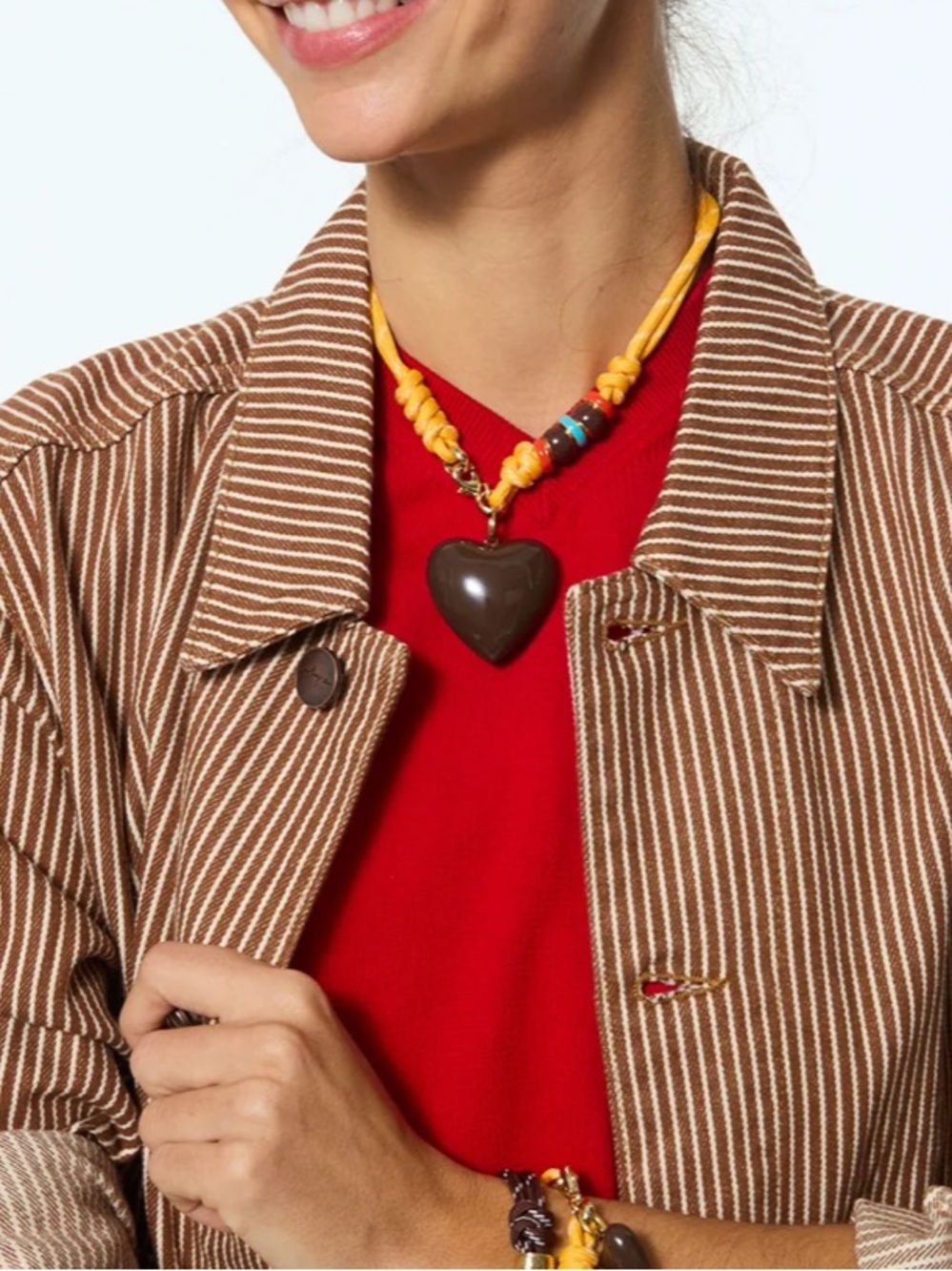 NWOT Roxanne Assoulin The Super Size Happy Cord Necklace - Picture 3 of 5